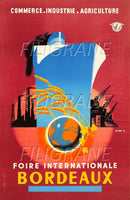 FOIRE BORDEAUX PAQUEBOT Rean-POSTER/REPRODUCTION d1 AFFICHE VINTAGE