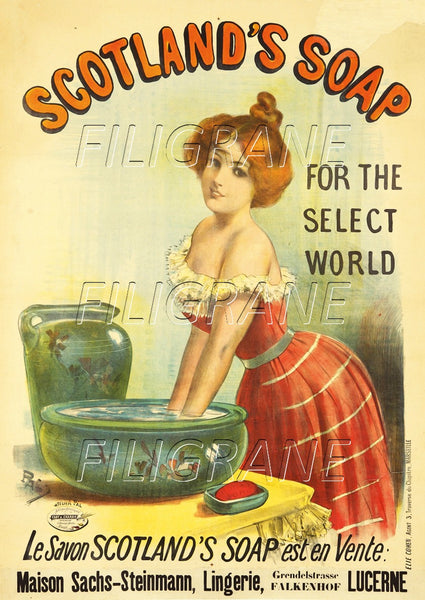 PUB SCOTLAND'S SOAP SAVON Rkbc-POSTER/REPRODUCTION d1 AFFICHE VINTAGE