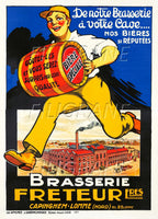 PUB FRETEUR BRASSERIE BièRE Rzzq-POSTER/REPRODUCTION d1 AFFICHE VINTAGE