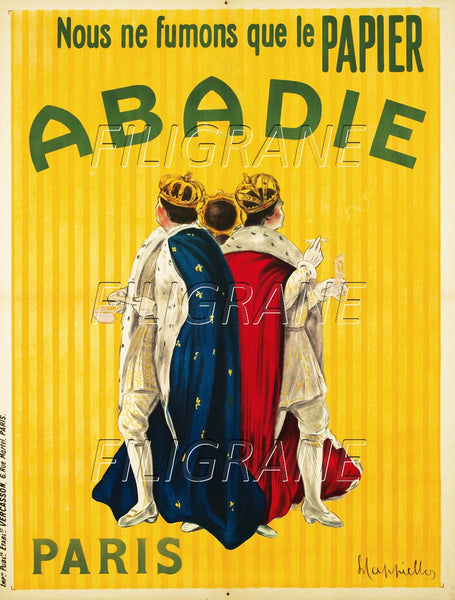 PUB ABADIE PAPIER CIGARETTES Rsza-POSTER/REPRODUCTION d1 AFFICHE VINTAGE