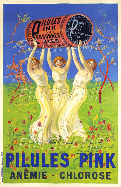 PUB PILULES PINK Rxvf-POSTER/REPRODUCTION d1 AFFICHE VINTAGE