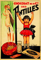 PUB CHOCOLAT Cie des ANTILLES Rdck-POSTER/REPRODUCTION d1 AFFICHE VINTAGE