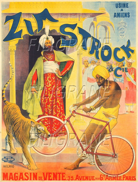 ZIM STROCK VéLO/CYCLES Rvhu-POSTER/REPRODUCTION d1 AFFICHE VINTAGE