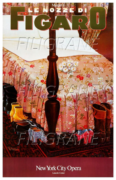 OPéRA LE NOZZE di FIGARO OPERA Rvba-POSTER/REPRODUCTION d1 AFFICHE VINTAGE