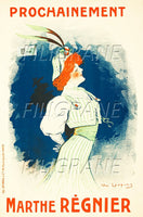 SPECTACLE Marthe RéGNIER Ruvd-POSTER/REPRODUCTION d1 AFFICHE VINTAGE