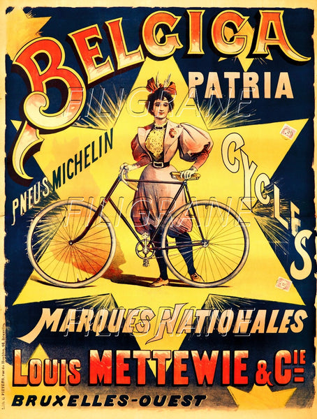 METTEWIE VéLO/CYCLES Redx-POSTER/REPRODUCTION d1 AFFICHE VINTAGE