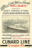 LE QUEEN MARY PAQUEBOT Rrsy-POSTER/REPRODUCTION d1 AFFICHE VINTAGE