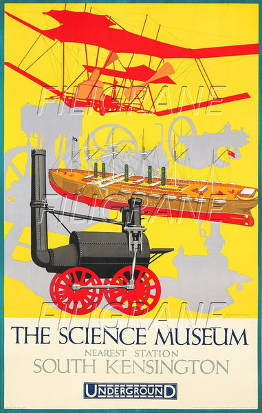 EXPO THE SCIENCE MUSEUM Rygz-POSTER/REPRODUCTION d1 AFFICHE VINTAGE