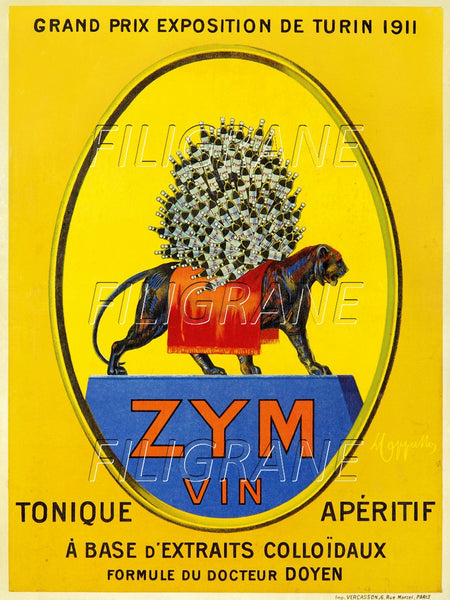 PUB ZYM VIN Rjmd-POSTER/REPRODUCTION d1 AFFICHE VINTAGE