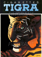 PUB TIGRA CIGARETTES Rnaw-POSTER/REPRODUCTION d1 AFFICHE VINTAGE