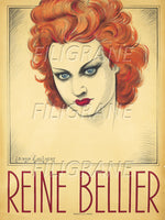 SPECTACLE Reine BELLIER Rona-POSTER/REPRODUCTION d1 AFFICHE VINTAGE
