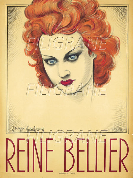 SPECTACLE Reine BELLIER Rona-POSTER/REPRODUCTION d1 AFFICHE VINTAGE
