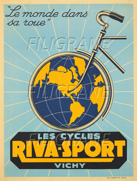 RIVA SPORT VéLO/CYCLES Rtpc-POSTER/REPRODUCTION d1 AFFICHE VINTAGE