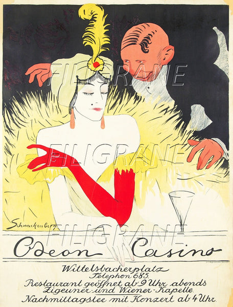 SPECTACLE OdéON CASINO  Rujv-POSTER/REPRODUCTION d1 AFFICHE VINTAGE
