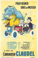 PUB CLAUDEL CARBURATEUR Ruyh-POSTER/REPRODUCTION d1 AFFICHE VINTAGE