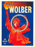 WOLBER PNEU VéLO Rese-POSTER/REPRODUCTION d1 AFFICHE VINTAGE