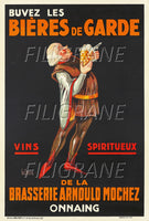 PUB BièRES de GARDE MOCHEZ Rwig-POSTER/REPRODUCTION d1 AFFICHE VINTAGE