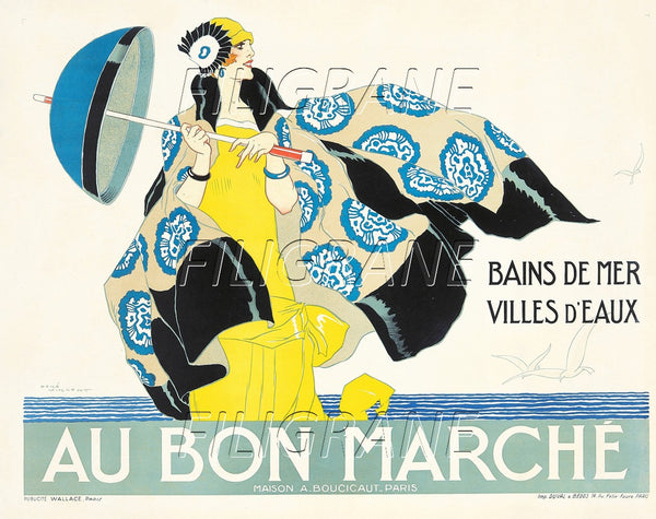 PUB AU BON MARCHé  Ruxn-POSTER/REPRODUCTION d1 AFFICHE VINTAGE