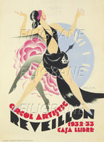 PUB REVEILLON CIRCOL ARTISTIC Rjqi-POSTER/REPRODUCTION d1 AFFICHE VINTAGE