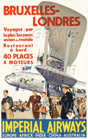 IMPERIAL AIRWAYS AVION Rdlq-POSTER/REPRODUCTION d1 AFFICHE VINTAGE