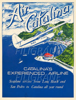 AIR CATALINA AVION Rxij-POSTER/REPRODUCTION d1 AFFICHE VINTAGE