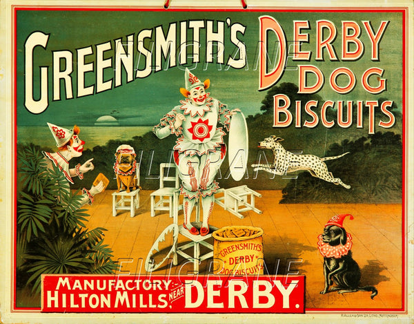 PUB DERBY DOG BISCUITS  Rhqt-POSTER/REPRODUCTION d1 AFFICHE VINTAGE
