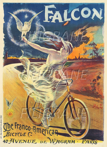 FALCON VéLO/CYCLES Rqdf-POSTER/REPRODUCTION d1 AFFICHE VINTAGE