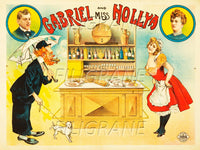 SPECTACLE GABRIEL and MISS HOLLYA  Rnwu-POSTER/REPRODUCTION d1 AFFICHE VINTAGE