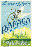 RAFAGA VéLO/CYCLES Rluf-POSTER/REPRODUCTION  d1 AFFICHE VINTAGE