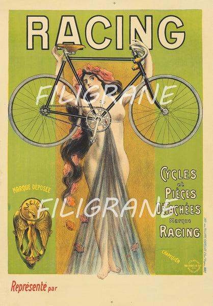 RACING VéLO/CYCLES Rwzg-POSTER/REPRODUCTION  d1 AFFICHE VINTAGE