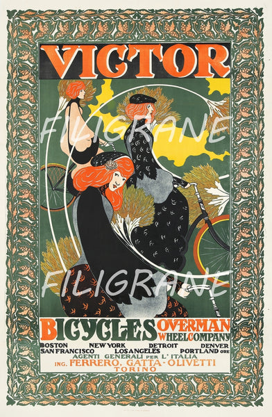 VICTOR VéLO/CYCLES Rblj-POSTER/REPRODUCTION  d1 AFFICHE VINTAGE
