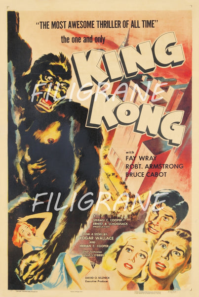 KING KONG FILM Rdqw-POSTER/REPRODUCTION  d1 AFFICHE VINTAGE