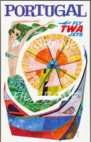 AIRLINES PORTUGAL TWA Rkpx-POSTER/REPRODUCTION d1 AFFICHE VINTAGE