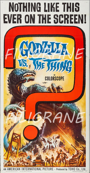 GODZILLA VS the THING FILM Rlht-POSTER/REPRODUCTION d1 AFFICHE VINTAGE