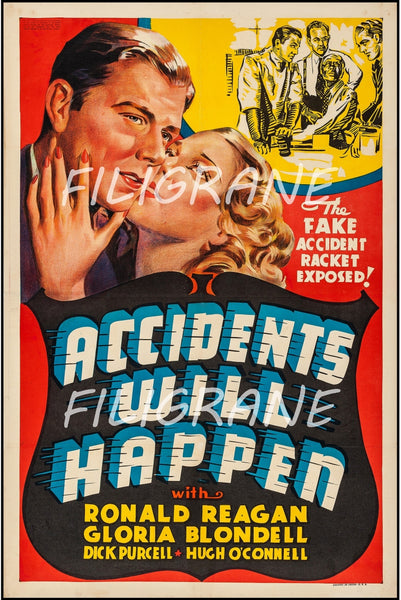 ACCIDENTS WILL HAPPEN FILM Ruzg-POSTER/REPRODUCTION d1 AFFICHE VINTAGE