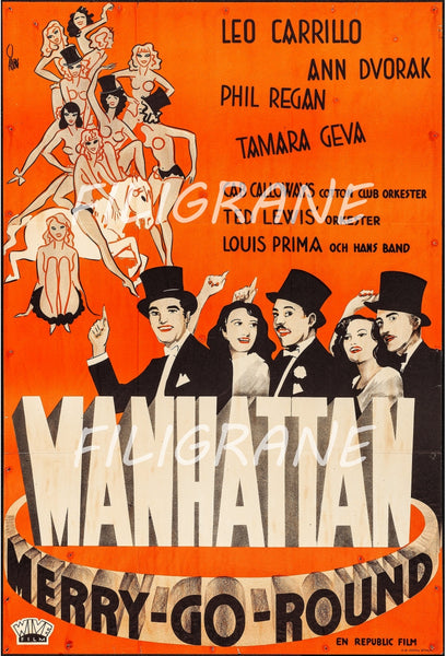 WANHATTAN FILM Roac-POSTER/REPRODUCTION d1 AFFICHE VINTAGE