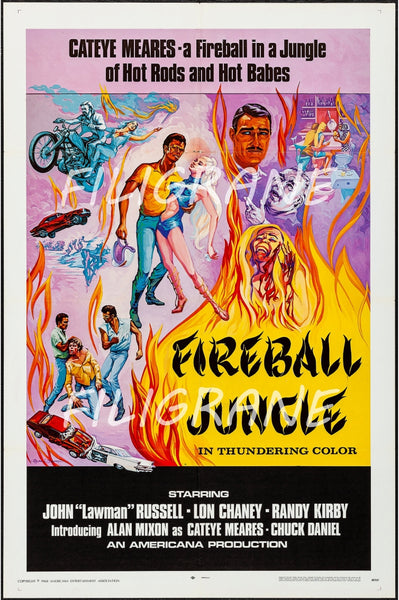 FIREBALL JUNGLE FILM Rqyy-POSTER/REPRODUCTION d1 AFFICHE VINTAGE
