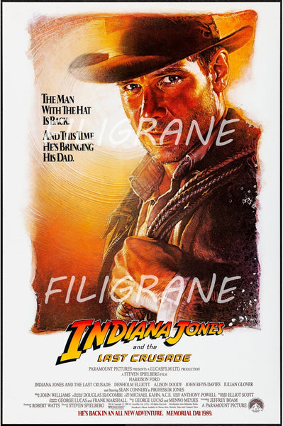 INDIANA JONES FILM Rzyu-POSTER/REPRODUCTION d1 AFFICHE VINTAGE