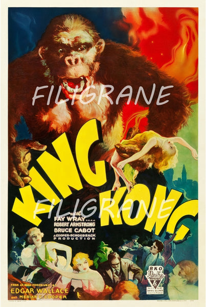 KING KONG FILM Rdnk-POSTER/REPRODUCTION d1 AFFICHE VINTAGE