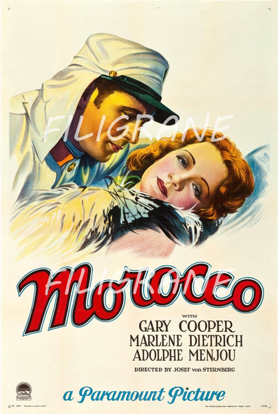 MOROCCO FILM Rarz-POSTER/REPRODUCTION d1 AFFICHE VINTAGE