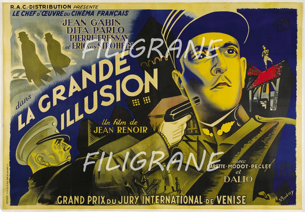 LA GRANDE ILLUSION FILM Rwhh-POSTER/REPRODUCTION d1 AFFICHE VINTAGE
