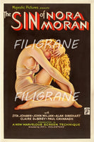 THE SIN of NORA MORAN FILM Rzas-POSTER/REPRODUCTION d1 AFFICHE VINTAGE