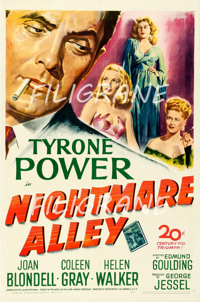 NIGHTMARE ALLEY FILM Rppw-POSTER/REPRODUCTION d1 AFFICHE VINTAGE