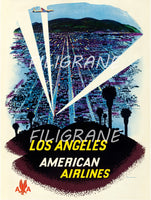 LOS ANGELES AIRLINES Rnai-POSTER/REPRODUCTION d1 AFFICHE VINTAGE