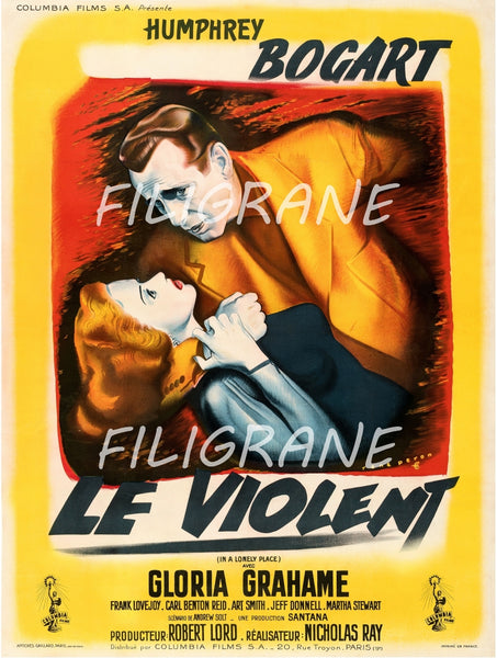 LE VIOLENT FILM Ryii-POSTER/REPRODUCTION d1 AFFICHE VINTAGE