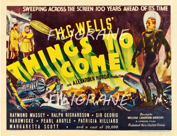 THINGS TO COME FILM Rmfd-POSTER/REPRODUCTION d1 AFFICHE VINTAGE