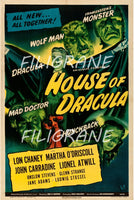 HOUSE of DRACULA FILM Rttl-POSTER/REPRODUCTION d1 AFFICHE VINTAGE