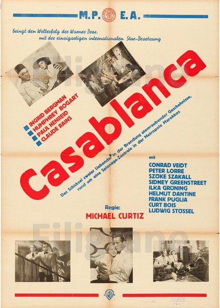 CASABLANCA FILM Rbdd-POSTER/REPRODUCTION d1 AFFICHE VINTAGE