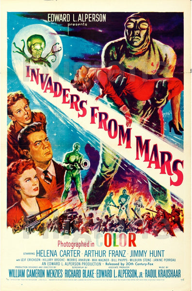 INVADERS from MARS FILM Rpau-POSTER/REPRODUCTION d1 AFFICHE VINTAGE