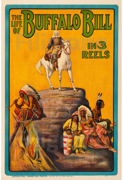 CIRQUE BUFFALO BILL INDIENS Rabw-POSTER/REPRODUCTION d1 AFFICHE VINTAGE